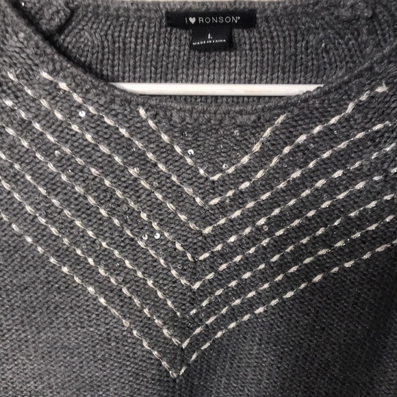 Grey pattern sweater - Picture 2 of 3